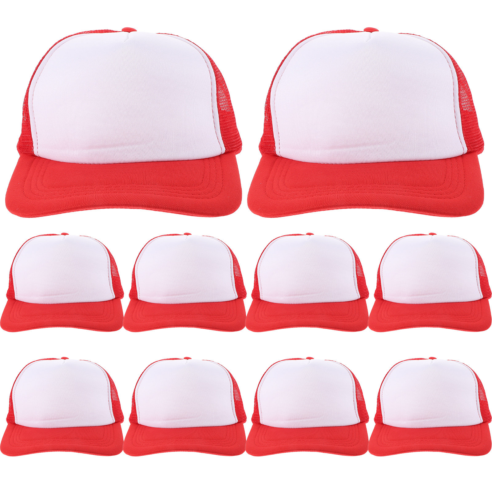Hat Sublimation Blank - 10 قطع من قبعات البيسبول الشبكية
