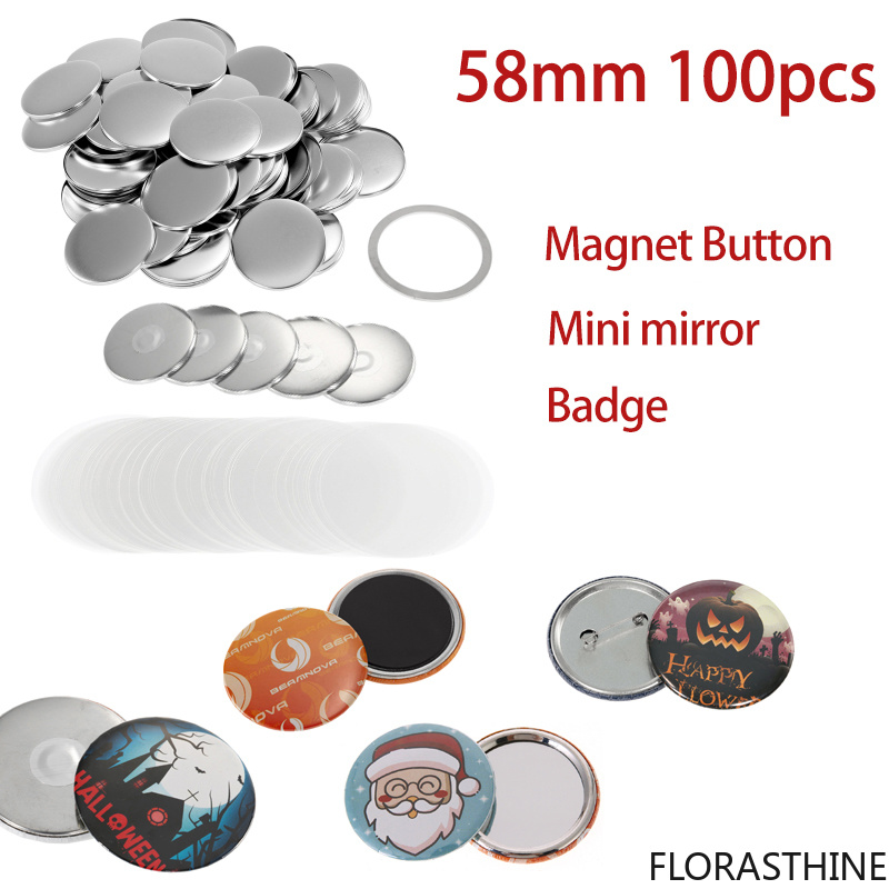 Button Badge Blank - 100 مجموعة من مواد صنع شارات
