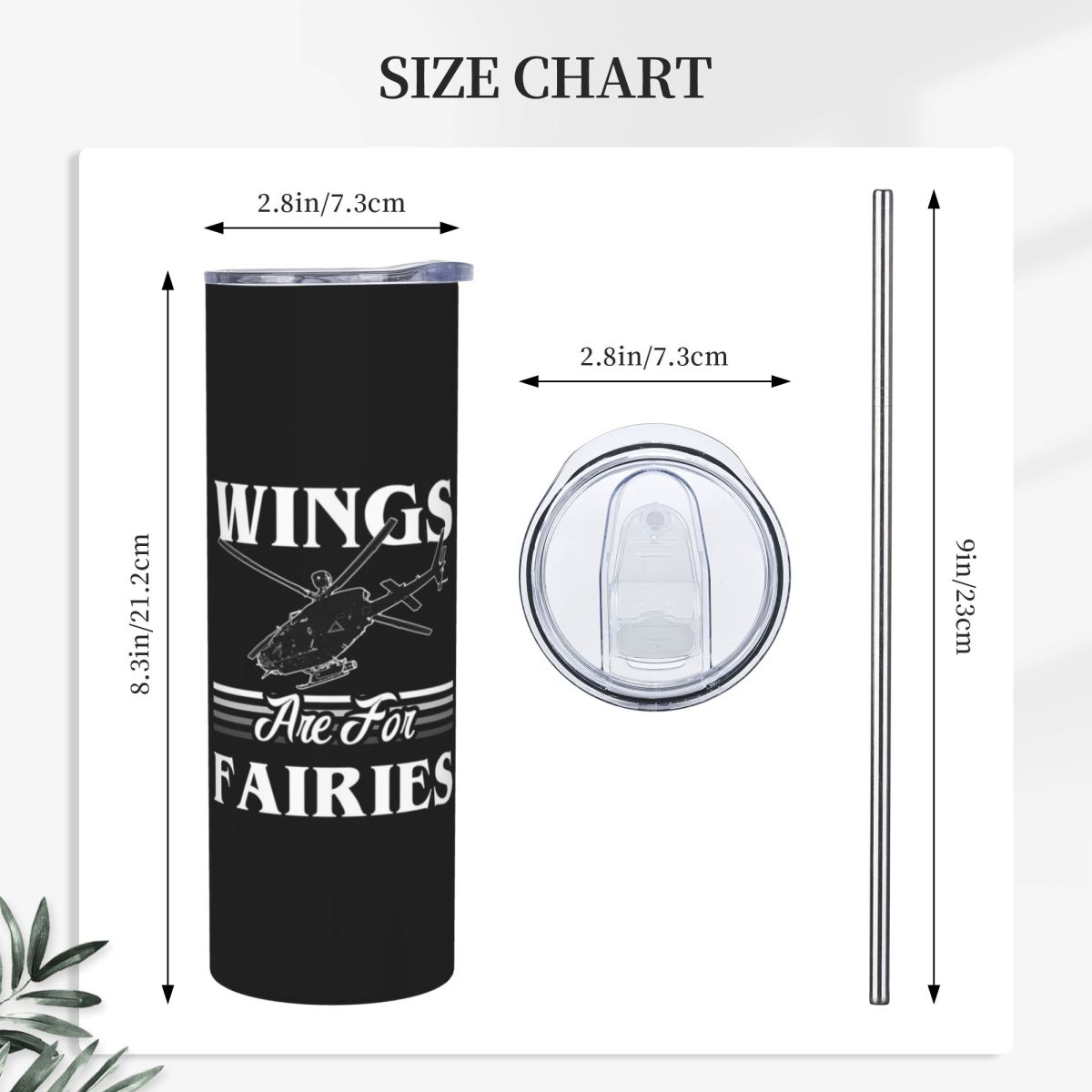 الأجنحة مخصصة لطياري الهليكوبت - مراجعة Tumbler 20Oz White وسعره